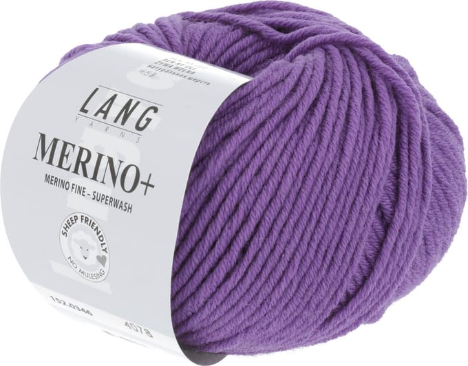 Lang Yarns Merino Plus - 346 lila - Merinowol Garen