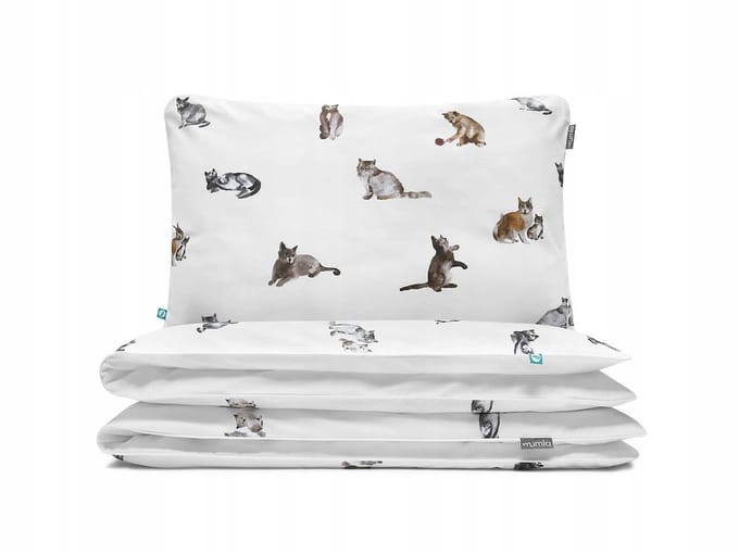 Mumlala Kinderbeddengoed Katten 90x120cm + 60x40cm Katoen