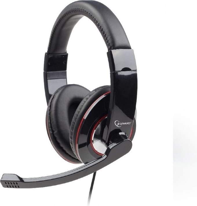 Gembird MHS-001 - Koptelefoon met microfoon, glossy zwart