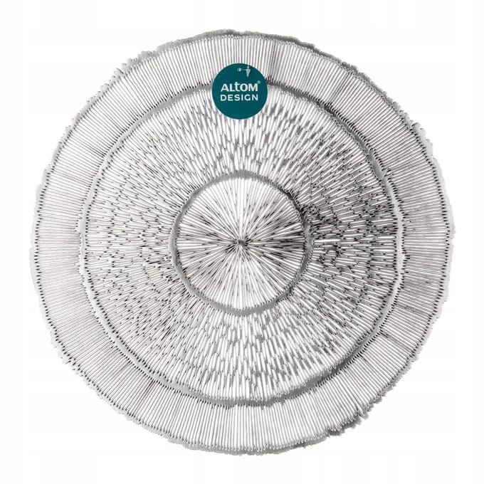 ALTOM Promienie - Decoratieve Tafelloper - Zilver - Antislip - 38 cm