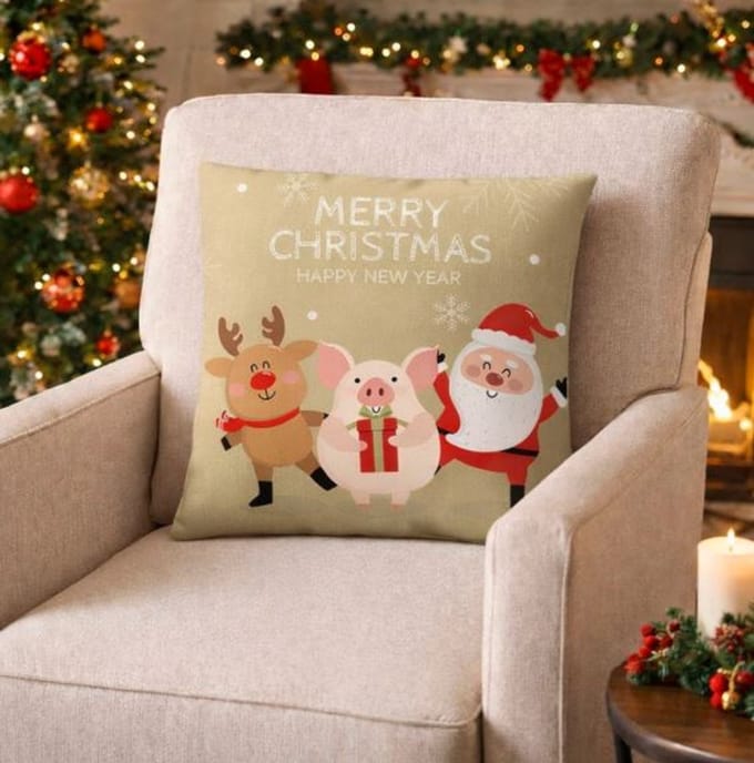 Cozy Christmas Friends Collection Kussenhoes - 45x45 cm