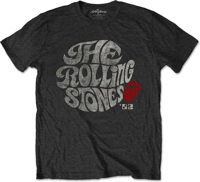 The Rolling Stones - Swirl Logo '82 Heren Tshirt - Eco - XL - Zwart