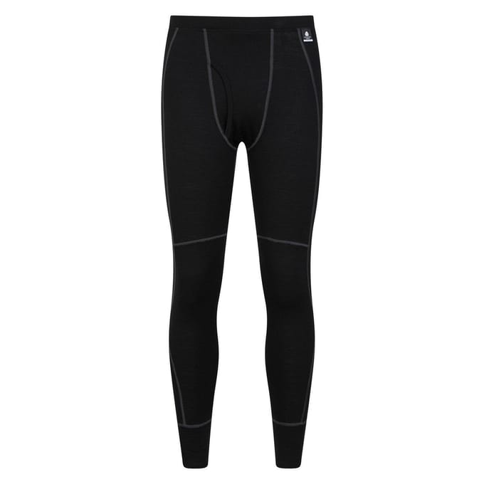 Mountain Warehouse Heren Asgard Merino Wol Base Layer Set (Zwart)