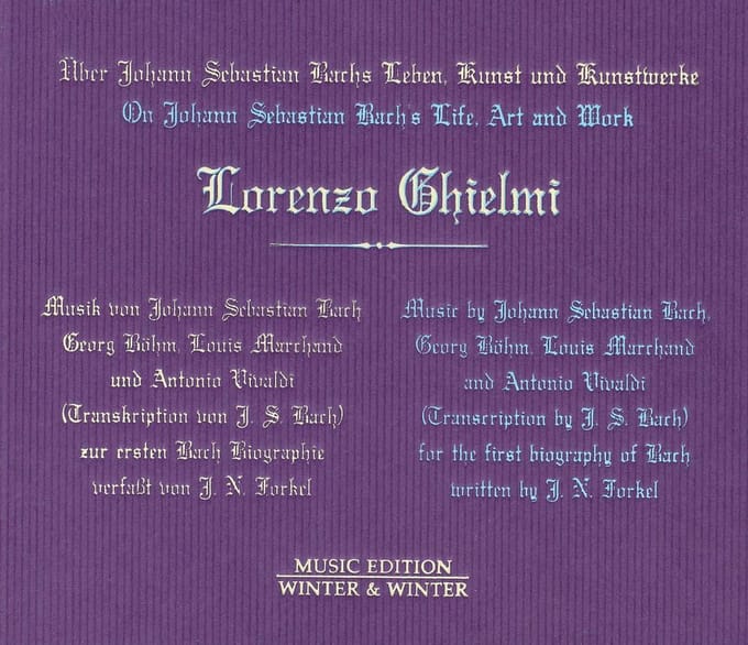 On Johann Sebastian Bach's Life Art &Amp; Work