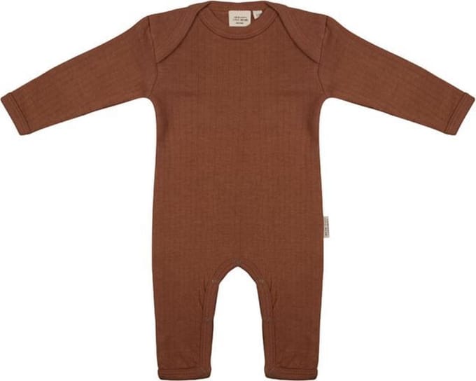 Little Indians Jumpsuit Geribbeld Meisjes Katoen Bruin Mt 9-12 Mnd