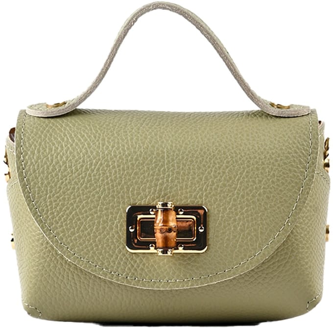 Giuliano Lederen handtas Gisele - Made in Italy - Groen