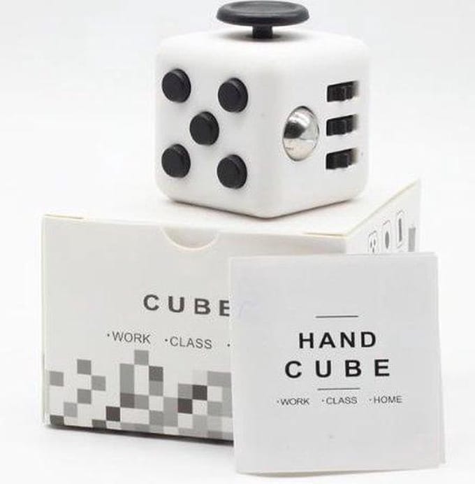 Fidget Cube - Friemelkubus Wit/Zwart