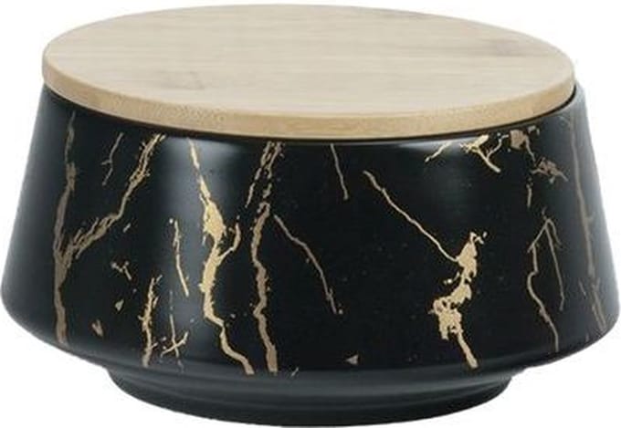 BRICARD VOORRAADKOM ZWART 6 + BAMBOO DEKSEL