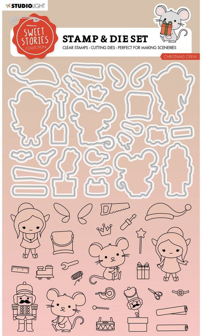 Studio Light • Sweet Stories Stamp & Cutting Die Christmas crew