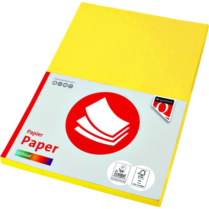 Kopieerpapier Quantore Colour A4 160gr geel 50 vel
