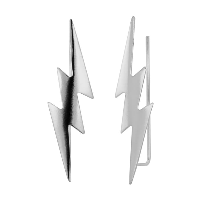 WeLoveSilver - zilveren ear climber - bliksemschicht - 925 zilver
