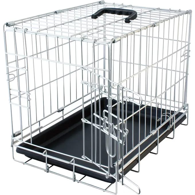Hondenkrat met 1 plastic schuifdeur Duvoplus Fer Pliable