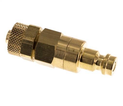 Messing DN 5 Luchtkoppeling Insteeknippel 6x8 mm Push-On Double Shut-Off - CLP5-N-B-SV-6