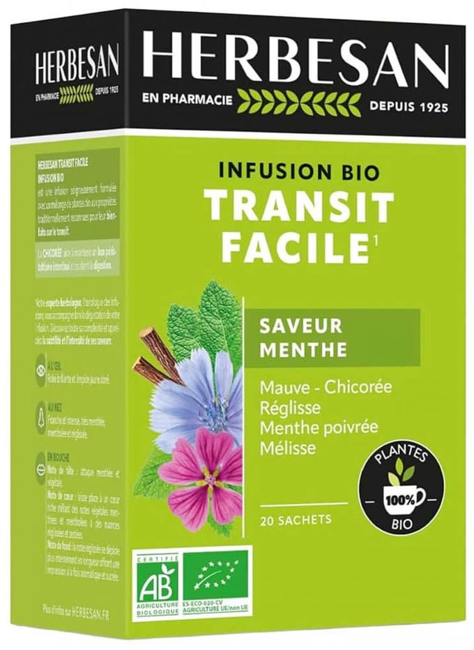 Herbesan Infusion Organic Transit Facile 20 Zakjes