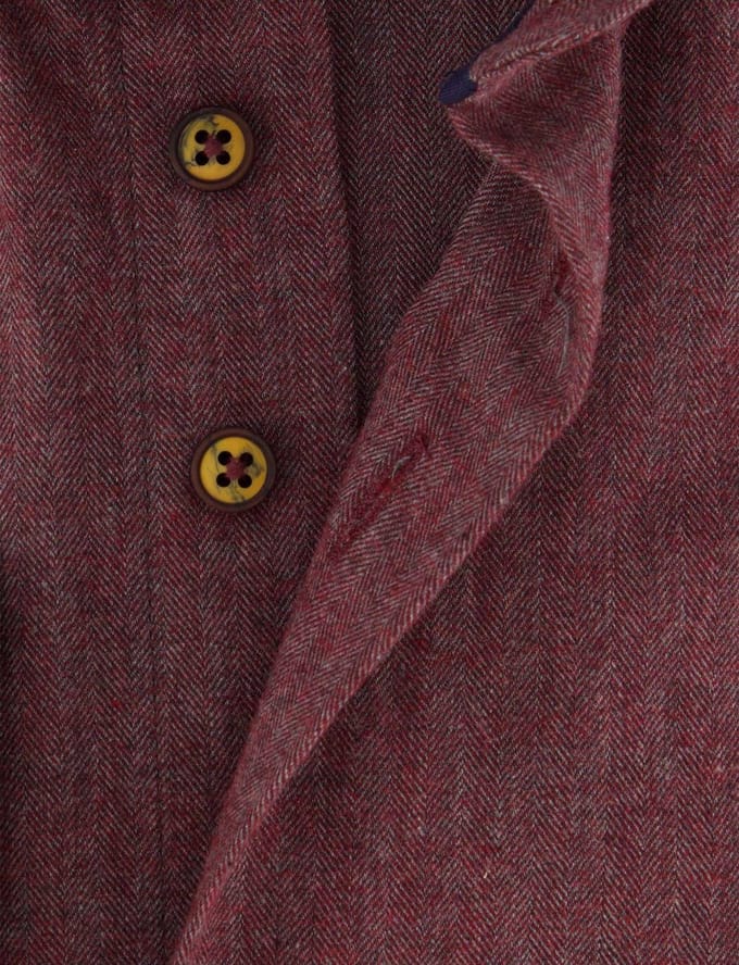 Normale fit overhemd Eden Valley bordeaux katoen