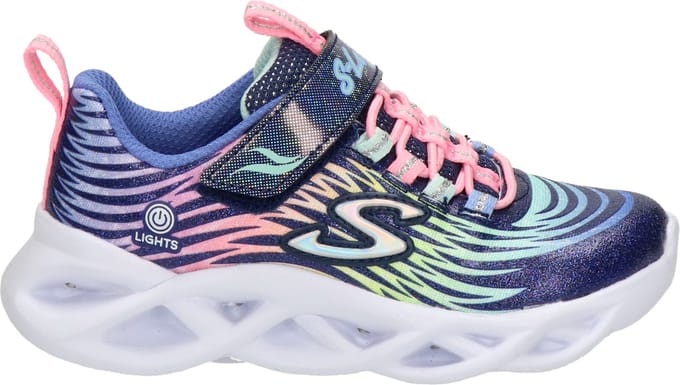 Skechers Twisty Brights meisjes sneaker - Blauw multi
