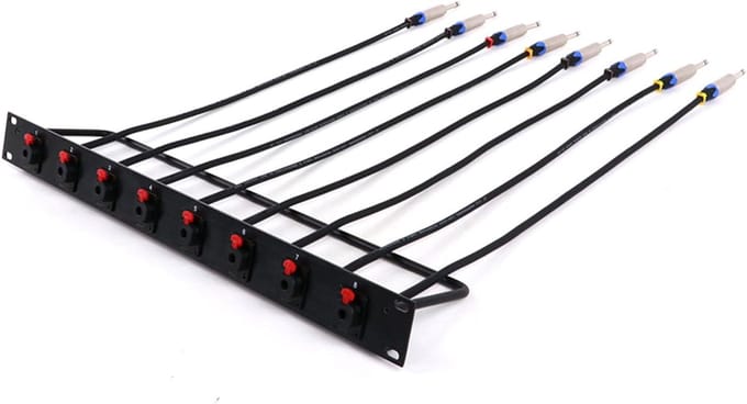 Klemmenblokkast Kabelrek - Jumperrek Bedrading - Audio Aansluitingen - Patchpaneel D-Type - 2.5 meter kabel - Zwart