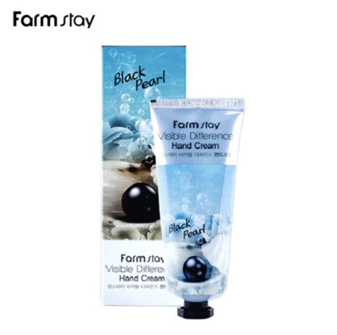 FARM STAY Zichtbaar verschil Handcrème Black Pearl 100ml (3 opties) 1pcs white
