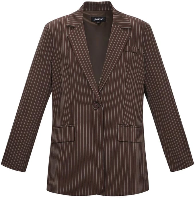 Elegant Striped Ladies' Suit Set for Fall/Winter