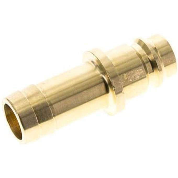 Messing DN 19 Luchtkoppeling Insteeknippel 19 mm Slangpilaar Double Shut-Off