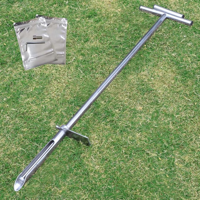Grondsonde - Bodemtester - Gazon Verzorging - Met 2 monsterzakken - 40 inch lengte
