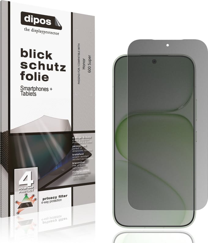 dipos – Matte Privacy Screenprotector geschikt voor Honor 600 Super | Anti-Spy Beschermfolie