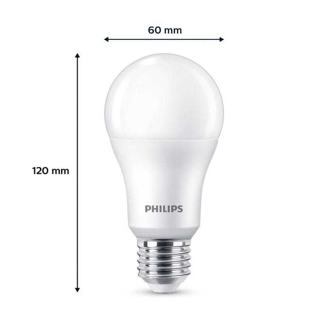 Philips LED Lamp Mat - 100 W - E27 - Koelwit licht - 3 stuks