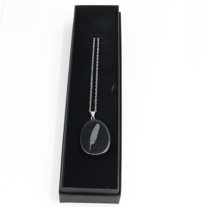 Talisman ketting Veer zwart