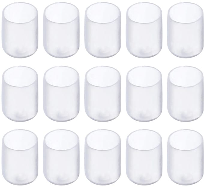 Dailygoods- Eindkappen 15 Pack - Rubber Beschermkap - Schroefdraad Protector - Transparant - 12mm Binnendiameter - Slijtvast Materiaal