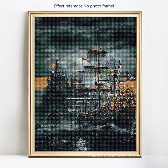 Diamant borduurwerk landschap 5d diamant schilderij volledige boor ronde diamant volledige display schilderijen 20X30CM gray