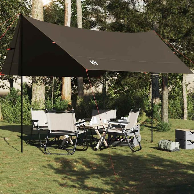 vidaXL - Kampeerluifel - waterdicht - 462x306x211 - cm - bruin