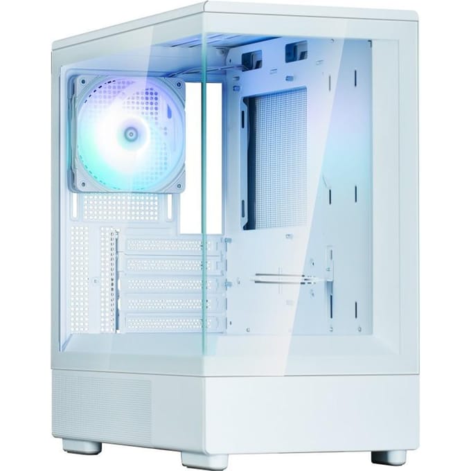 PC-behuizing - ZALMAN - P10 - Minitower - M-ATX - Wit - Gehard glas - USB-C en A-RGB