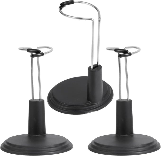 Poppenhouders - Display Stand - Speelgoed Presentatie - Set van Drie - 7x5x5 cm - Zwart