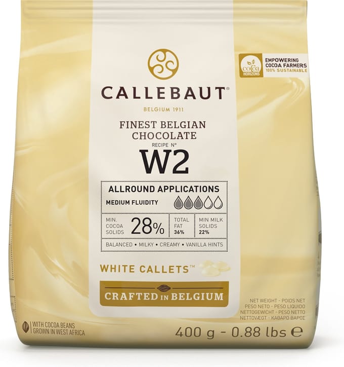 Callebaut Chocolade Callets - Wit - 400g - Belgische Chocolade