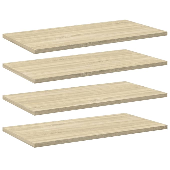 vidaXL - Wandschappen - 4 - st - 60x30x1,5 - cm - spaanplaat - sonoma - eikenkleurig