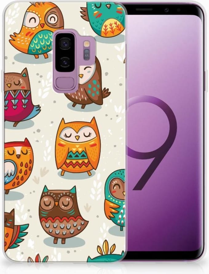 Samsung Galaxy S9 Plus TPU Hoesje Vrolijke Uilen