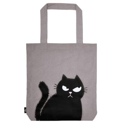 Ed, the cat katoenen tas, formaat 39 x 42 cm. - happy face