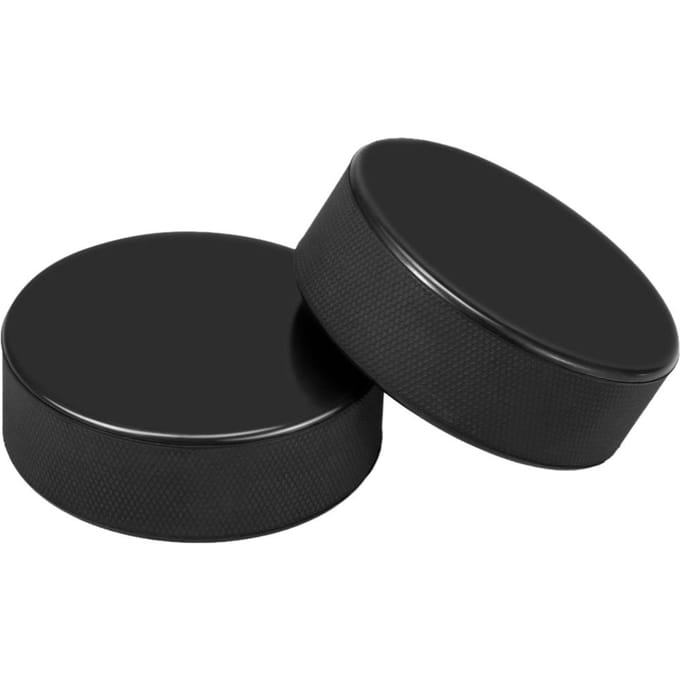 Paquet de 2 rondelles de hockey sur glace noir