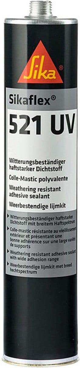 SIKA Hybride Stopverflijm Sikaflex 521 UV - Zwart - 300ml
