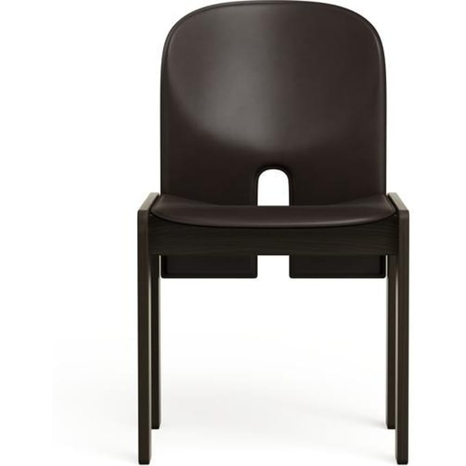 Karakter Scarpa 121 stoel - Essen mokka gebeitst - Sattel Leder Nero