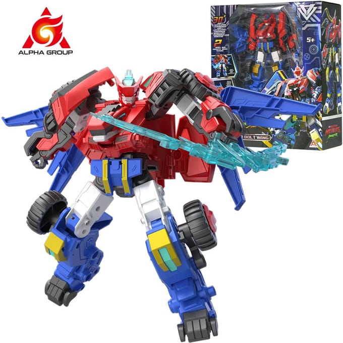 Quantum Heroes Dinoster 2-IN-1 Stego Blast Wing Transformeert van Auto naar Robot Actiefiguur Anime Vervorming Kind Speelgoed Cadeau