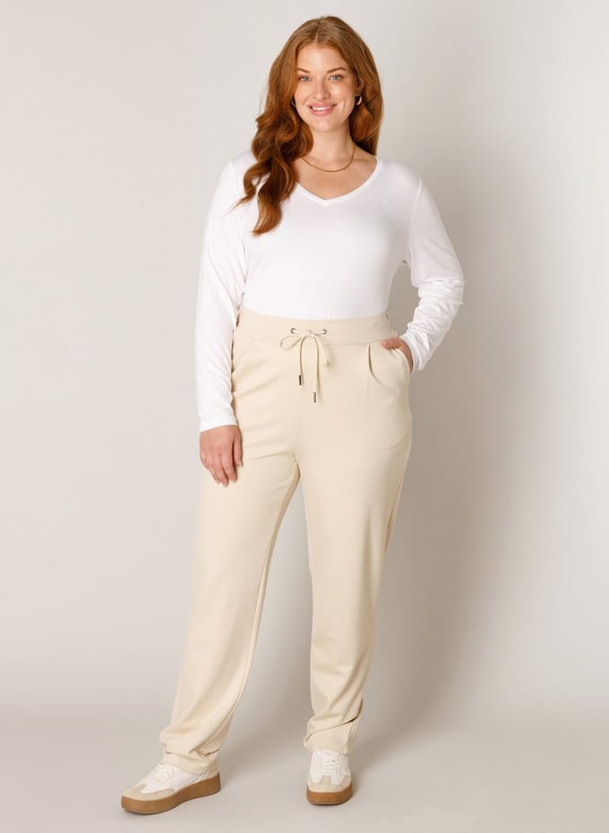 BASE LEVEL CURVY Yoanna Broek - Light Beige - maat 0(46)