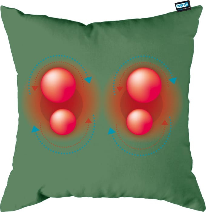 Comfy massagekussen | groen | massage apparaat met infrarood warmtefunctie | adapter voor auto
