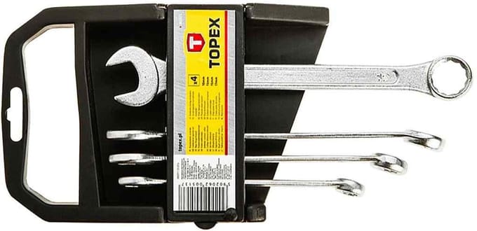 Set Ringsleutels 4 stuks 10-17 mm Chroom-Vanadium