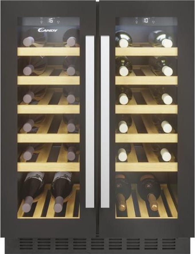Candy CCVB 60D/1 Vrijstaand Zwart 38 fles(sen)