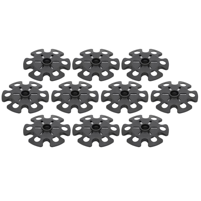 10 stuks Alpenstock Wandelstokken Accessoires Rubber 85mm Sneeuwsteun Modderbak Zwart gray