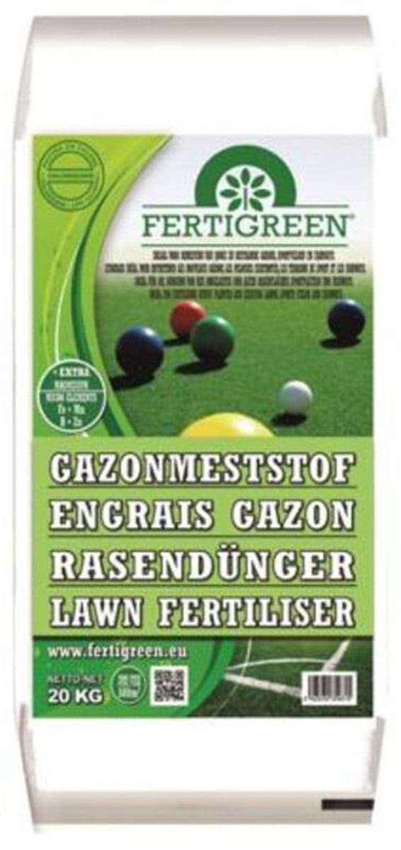 Fertigreen gazonmeststof 20 kg voor 500M² - Compleet 17-6-11+ 2.5MgO+Sp