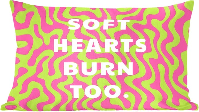 Sierkussens - Kussentjes Woonkamer - 60x40 cm - Abstract - Quote - Centraal - Roze