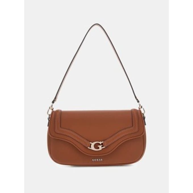 GUESS schoudertas Dea Flap Shoulder Bag Cognac bruine