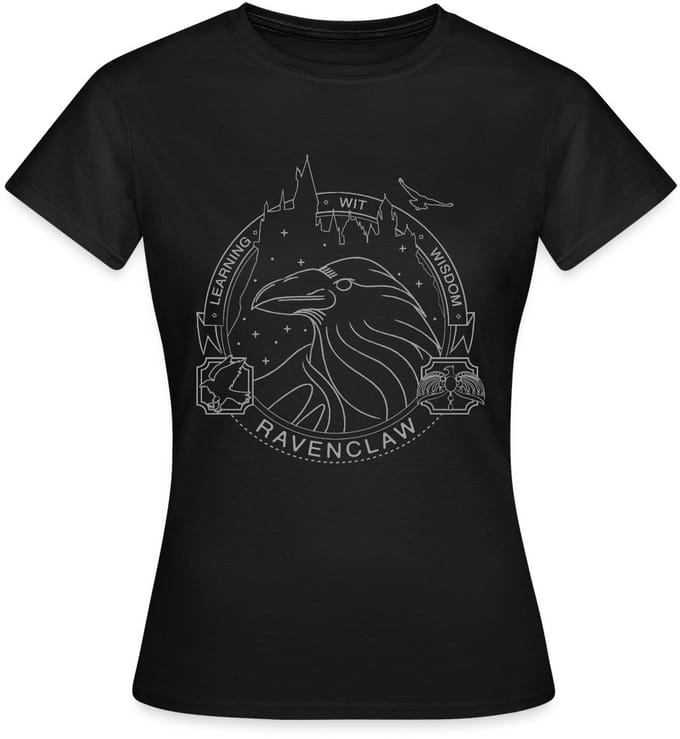 Harry Potter Ravenklauw Lineart T-Shirt Dames